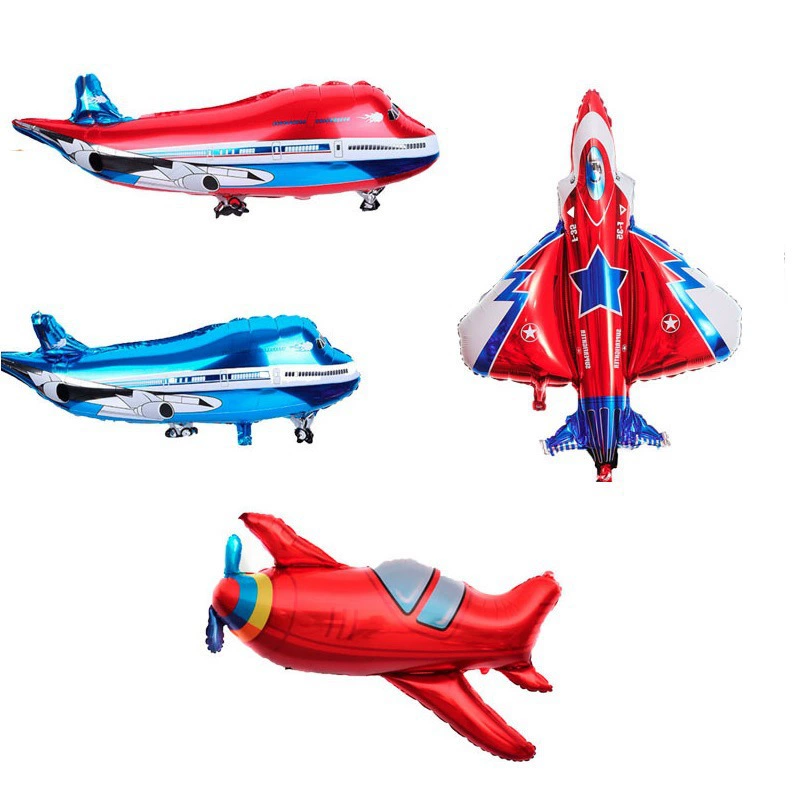 Большой истребитель пассажирский ретро самолет молния самолет алюминиевая пленка воздушный шар для детей день рождения украшение