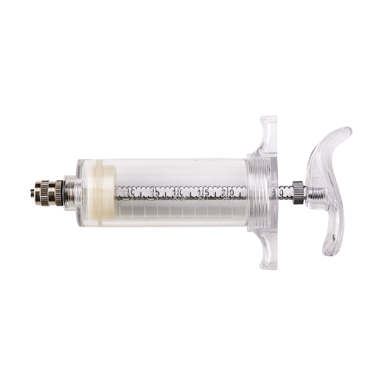 JIASHAN 30mL jeringa de acero plástico veterinario cerdo, ganado vacuno y ovejas granja veterinario aguja barril equipo veterinario