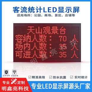 Scenic / Park / Mall / Suburban Passenger Statistical Analysis Smart LED Electronic Full Color Display Real-time Tube Control