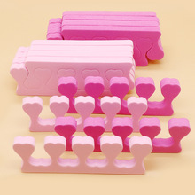 爱心型分趾棉涂指甲分指棉美甲工具厂家海绵分趾器桃心分指器