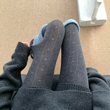 秋冬季深灰色连裤袜女加厚保暖爱心条纹棕红色打底裤袜浅灰色丝袜