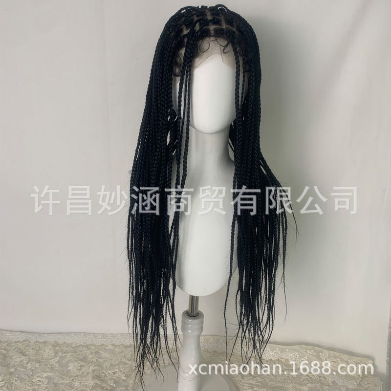 Three-Strand Braid Lace Glue-Free Headgear 30Inch Wig Factory Source Production