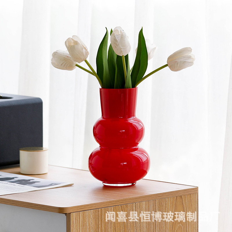 Moderno simple nuevo vasos de vidrio medieval decoración de flores para el hogar flores hidropónicas flores secas esencial en adornos