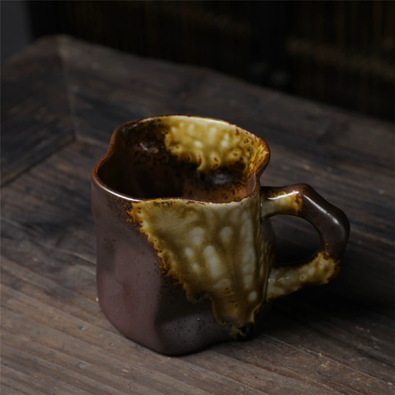 Alien ceramic cup high -value coffee cup retro Mark cup cross -border supply irregular cup rough pottery cup