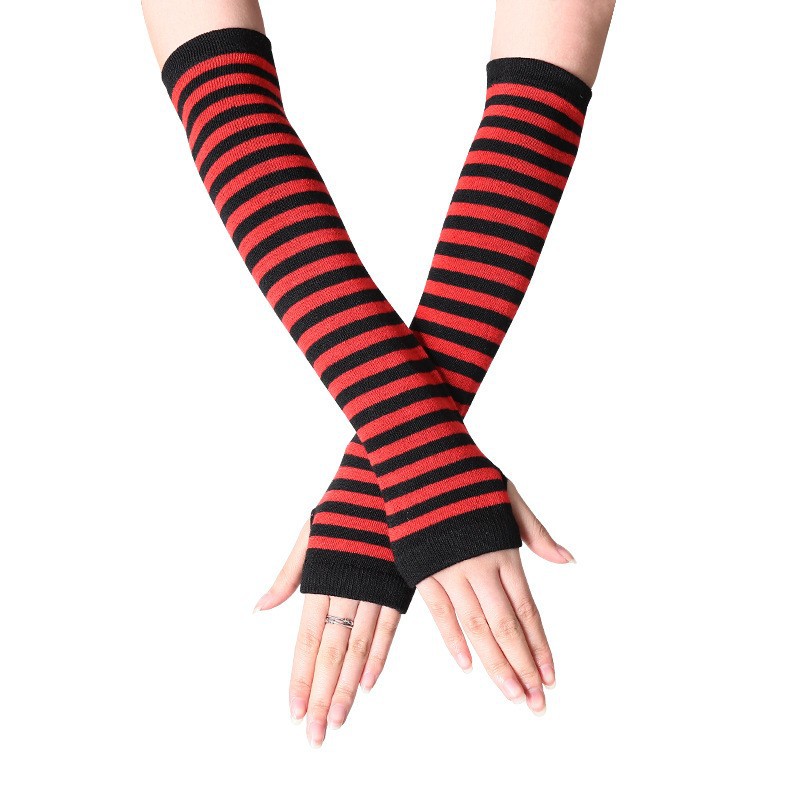Black + wine red stripes