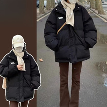 立领棉服女2025新款冬季学生小个子面包加厚百搭韩系棉衣棉袄外套
