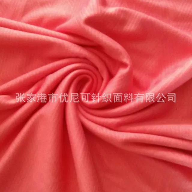 纬编全涤磨毛布 压花双面布 磨毛针织布 T恤运动服轻磨绒针织面料
