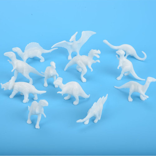 diy painted white embryo painted simulation model set static plastic tyrannosaurus rex triceratops toy dinosaur white model