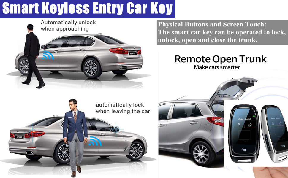 Cross-border multi-language CF920 smart large-screen LCD car key remote control modified car key