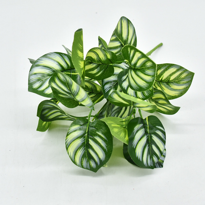 メーカー直販シミュレーション植物プラスチック造花植物壁配材ゴム手触り葉亀背葉緑羅|undefined