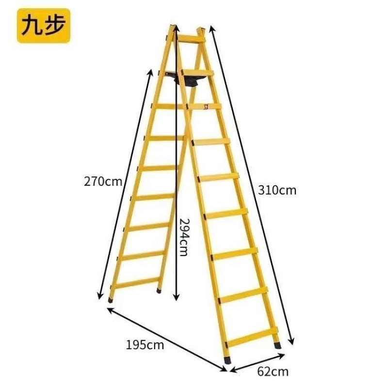 厚い人の字のはしごの炭素鋼の歩行のはしごの溶接の家庭の装飾の工事のはしごの特別な厚い折り畳みのはしごの人の字の木工|undefined