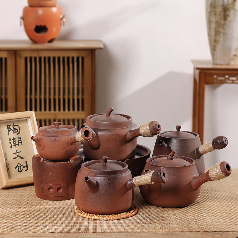 [Tao Chao Wen Chuang] Chaozhou Ancient Tao Fang Boiling Water Tea Set Stale Old Rock Mud Big Mouth Sand Pot Boiling Water Boiling Tea