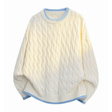 2026秋季青少年圆领长袖针织衫宽松运动风透气腈纶罗纹底摆，男装针织衫/毛衣，星座614