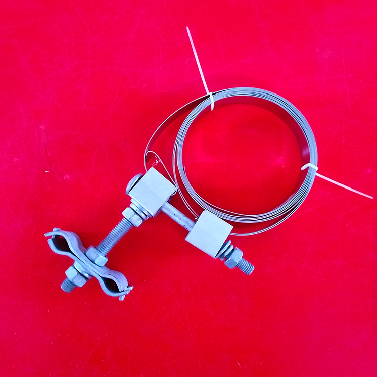 光缆防磨不锈钢钢带引下线夹 水泥杆 钢管杆用长1200引下线夹