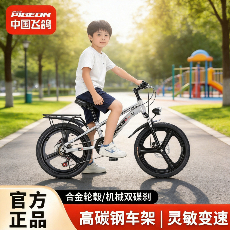 Flying Pigeon brand children's bicycle with variable speed and disc brakes, mountain bike 20inch 22inch for boys and girls, elementary school students' pedal bike Flying Pigeon brand children's bicycle with variable speed and disc brakes, mountain bike 20inch 22inch for boys and girls, elementary school students' pedal bike