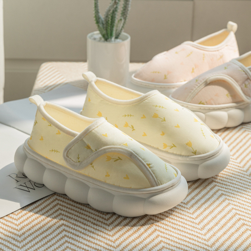 Spring and Autumn Thin Comfortable Warm Maternity Slippers Indoor Home Non-Slip Wearable Summer Maternity Soft-Soled Cotton Slippers
