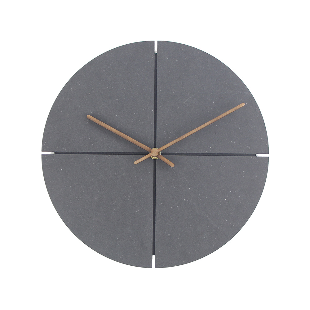 2025 Scandinavian Wooden Clock Wall-Mounted杰洛克 Creative Living Room Wall Clock Quartz Clock Home Simple Wall Clock
