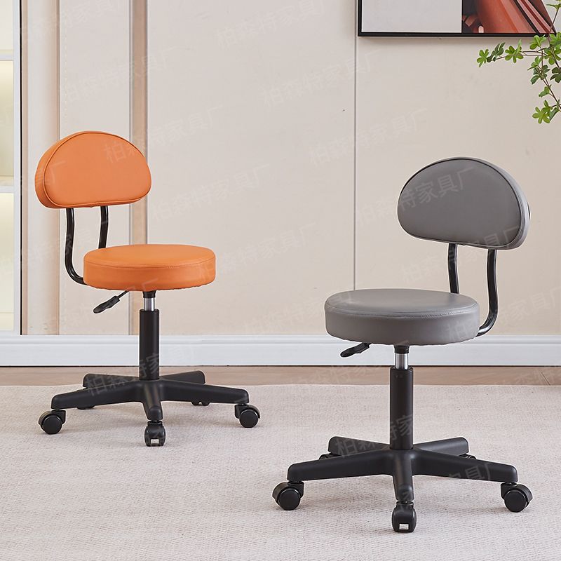 Adjustable Chair Beauty Round Stool Laboratory Rotating High Stool Backrest Pulley Bar Chair Swivel Chair Large Work Chair