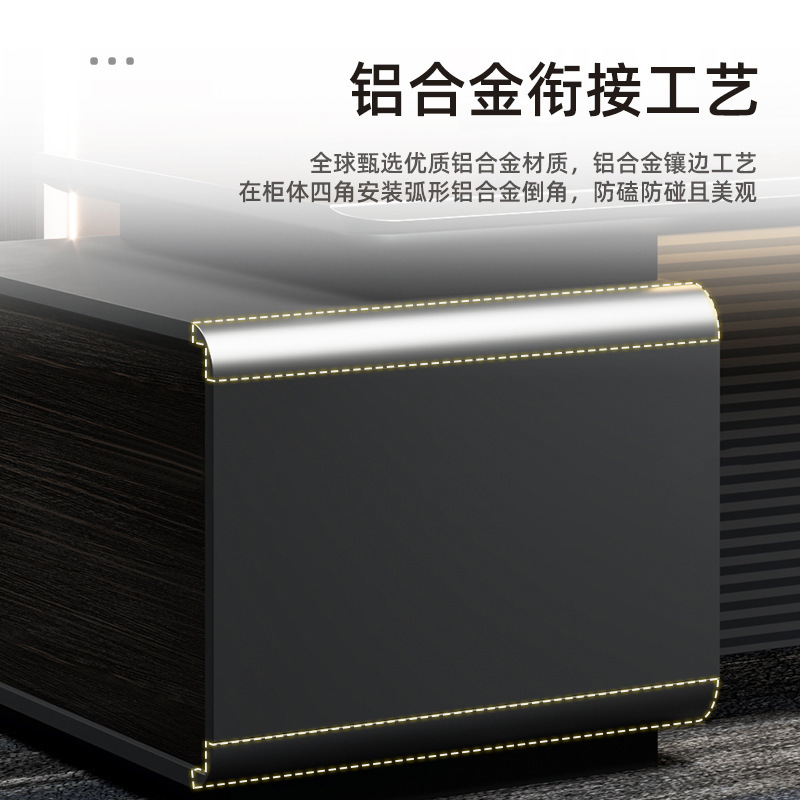 烤漆老板桌办公桌椅组合轻奢高级感简约现代总裁董事长经理大班台|undefined