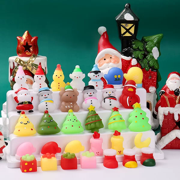 Cross-border super cute decompression pinch Christmas series dumplings creative vent ball toys