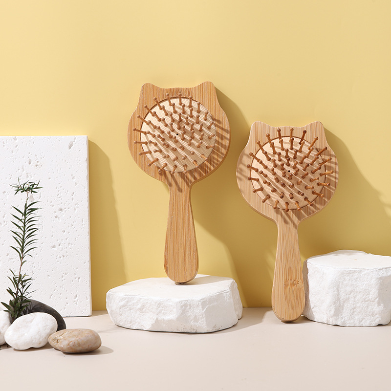 로그 컬러 조각 고양이 빗 16*8.5cm