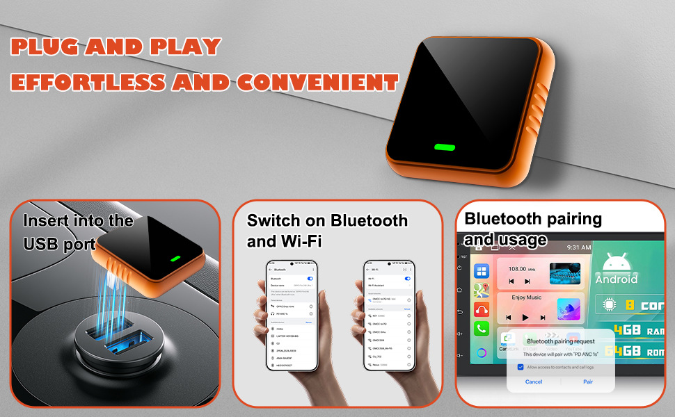 Cp030-1 Original Wired to Wireless Carplay Car Connectivity Box, Popular on Temu, Apple Color Car Box