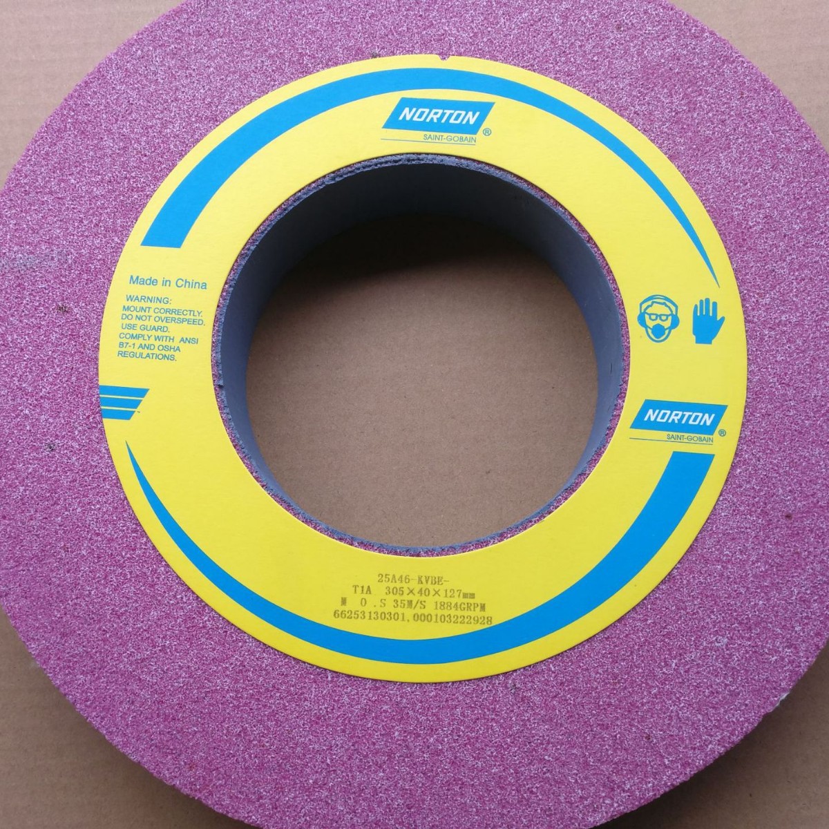 批发诺顿砂轮铬刚红色磨床砂轮305*40*127,300*40*127.46K60K80K