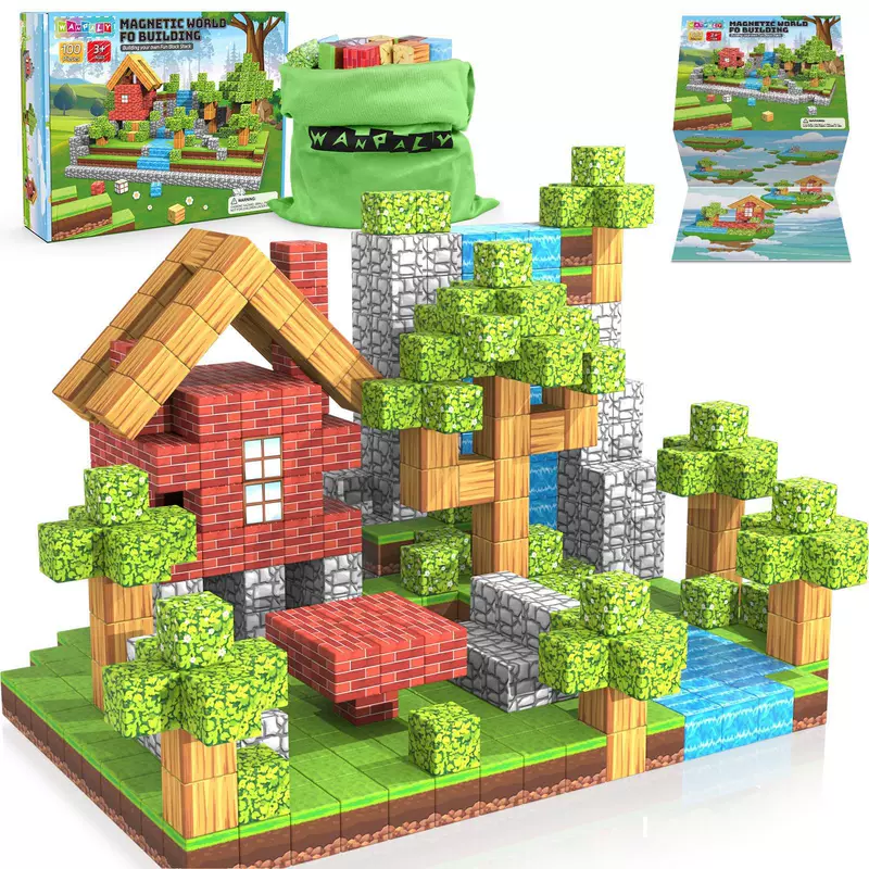 Magnetic constructor for early age, set, anti-stress, human sensor