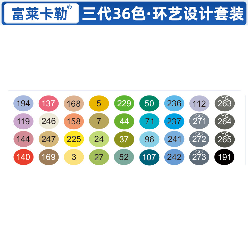 Xiupu Fule Kaler tres generaciones de rotuladores de cabeza suave alcohol aceite arte suave prueba de arte especial pluma importada