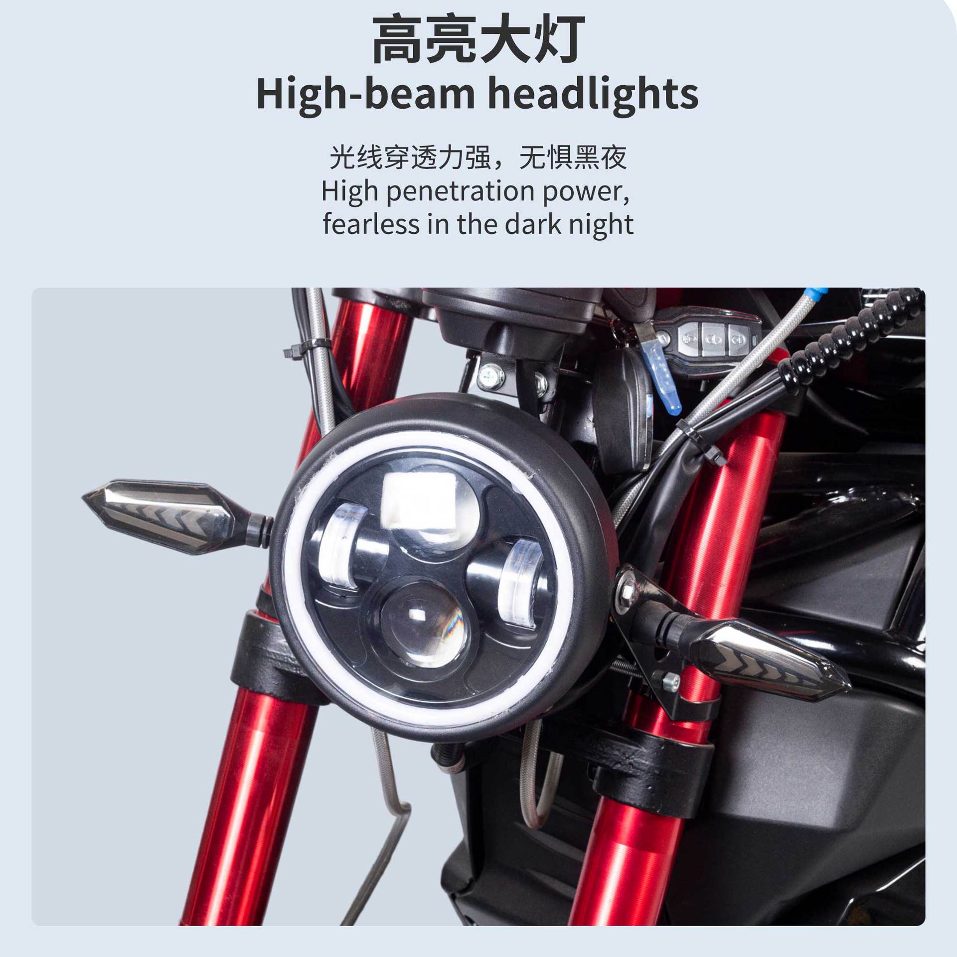 Pequeño monstruo motocicleta eléctrica de alta potencia de larga duración vehículo eléctrico todoterreno luz brillante con pantalla scooter al por mayor