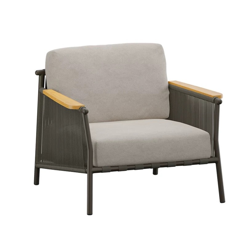 Sofá de caña al aire libre a prueba de agua y protección solar patio al aire libre ocio balcón sofá combinación de caña silla muebles de jardín