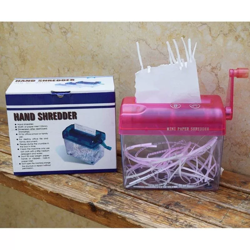 Портативный мини бытовой ручной 6 листов шредер маленький офис бесшумный шредер ручной вращение