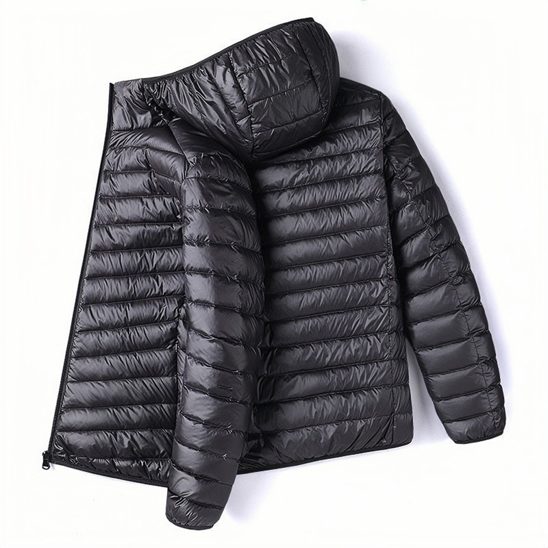 Down autumn and winter new Korean version lightweight down men's fashion trend hooded short style plus size warm jacket_voghion.com
