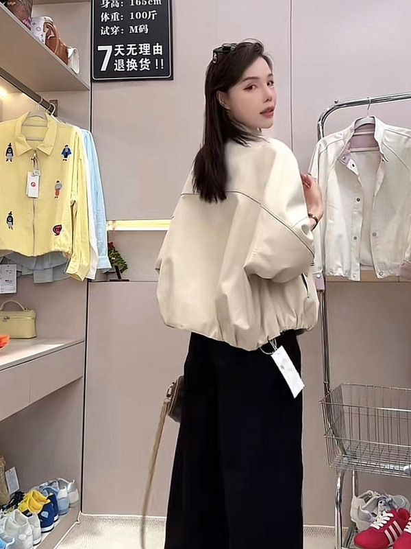 高级感韩系立领撞色工装外套女2025秋季新款休闲时尚流行短款夹克|undefined