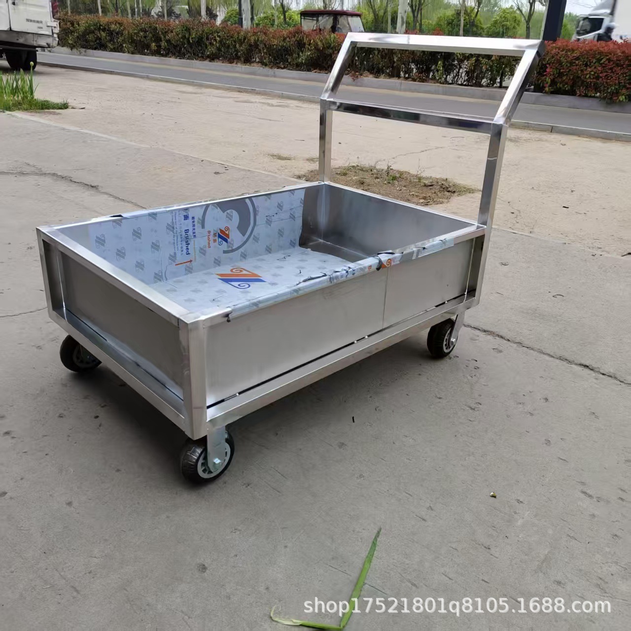 货物运输小推车搬运车平板拖车便携静音拉车家用超市快递车