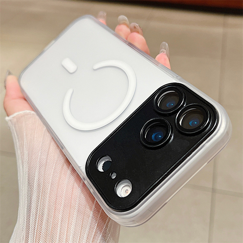 Aplicable para iPhone17pro escudo de succión magnética para teléfonos móviles de silicona 16promax cinta de esmerilado lente cubierta protectora de película