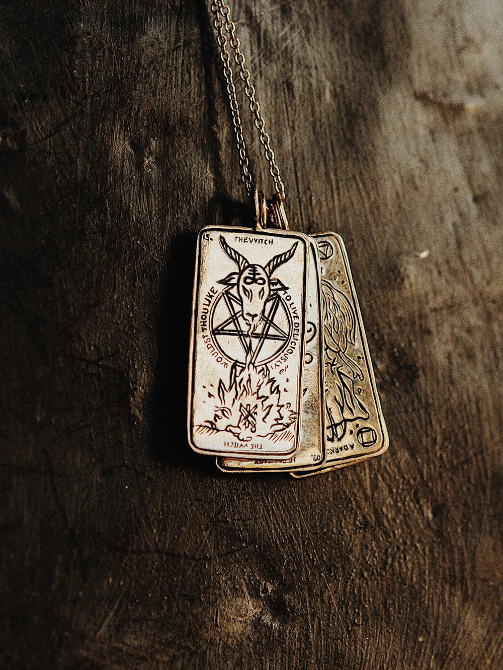 Bijoux En Gros Rétro Tarot Marque Pendentif Titane Acier Collier Nihaojewelry display picture 9