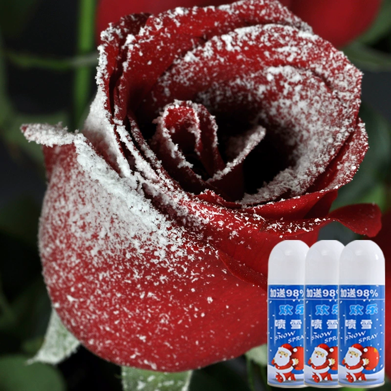 Рождественская снежная струйная розовая цветочная краска поддельный снег реквизит не тает стекло спрей снег сырой снег белый снежный спрей