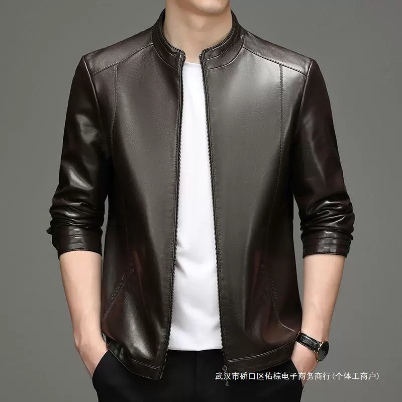 Куртка демисезонная теплая для отдыха, натуральная кожа