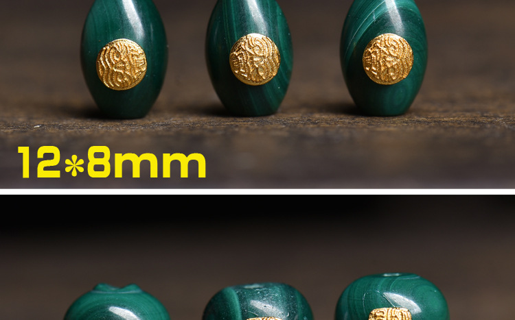 Natural Malachite Spacer Beads, Waist Beads, Top Beads, Zaki Lam Patch Inlay DIY Semi-Finished Loose Beads Accessories Jewelry