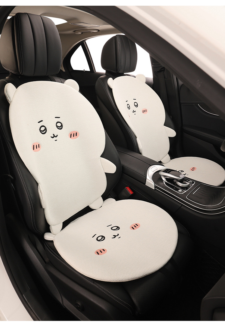 Car seat cushion made of linen, Usagi, Chiikawa, Hachiware, suitable for all seasons, cute cartoon design for girls