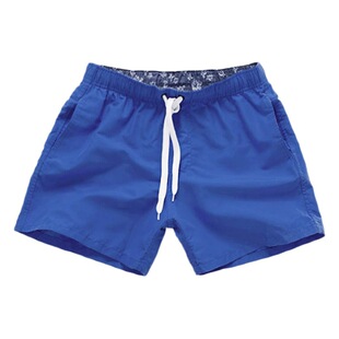 Beach Pants Men's Solid Color Loose Three-point Casual Shorts Southeast Asian Cross-border Polyester Beach Shorts Men's Large Pants