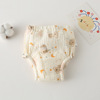 Brand children's cotton gauze teaching trousers for training, waterproof diaper, Korean style