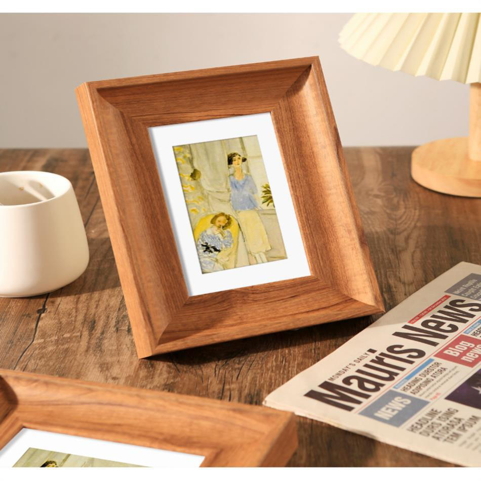 Retro Rectangular Picture Frame Framed Custom Poster Photo Frame High-End Photo Frame Large Size Wall Hanging Wholesale