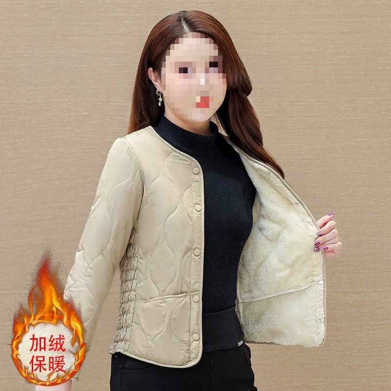 Осенняя и зимняя пуховая хлопчатобумажная одежда утолщение внутреннего вкладыша 2023 новая ватная куртка тонкая и тонкая, тонкая и тонкая, короткая наружная теплая куртка