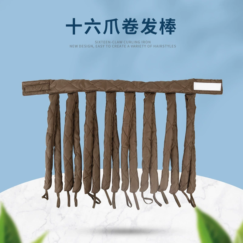 [亚马逊懒人十六爪卷发棒头戴式章鱼卷发器大波浪睡眠无热卷发棒]