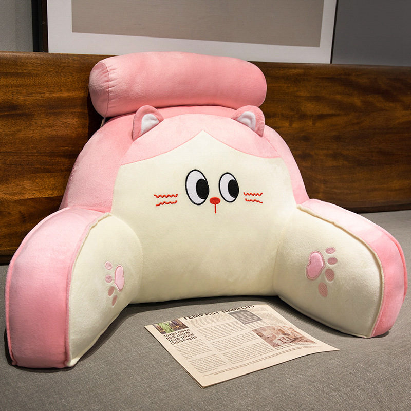 Bolsillo de cabecera de cama grande respaldo almohada de cama para niños almohada de lectura almohada de cintura sofá almohada de dormitorio almohada estudiante