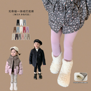 Big Sale Model] Weimumu Kidsren's Clothing Kidsren's Leggings All-In-One Velvet Winter New Girls Korean Style Autumn Pants Baby Pants
