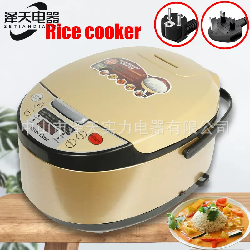 220V英文电饭煲5L rice cooker欧规英规跨境外贸大容量智能电饭锅