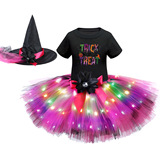 Детская забавная юбка на Хэллоуин, светящийся костюм ведьмы, юбка с черепом ужасов, праздничное платье, реквизит, костюм